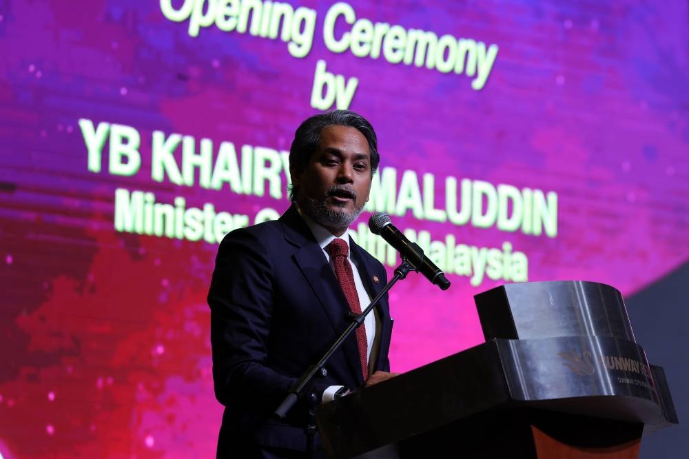 Khairy Jamaluddin officiates the opening of the Global Wound Conference 2022 at the Sunway Convention Centre October 28, 2022. — Bernama pic