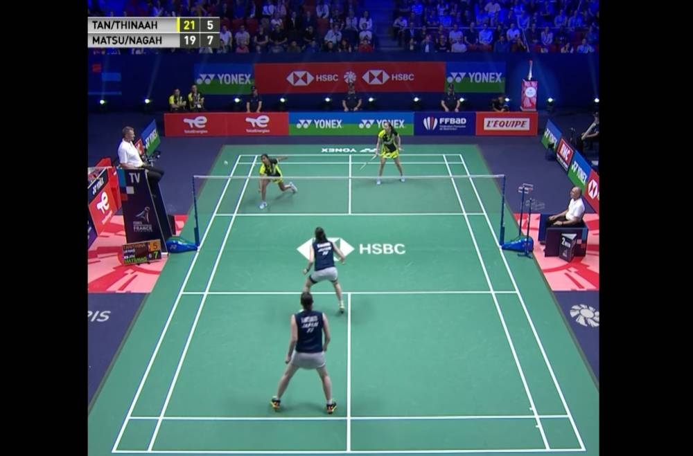 Pearly Tan-M. Thinaah defeated two-time world champions from Japan Mayu Matsumoto-Wakana Nagahara 21-19, 18-21 21-15 in a pulsating final, making them the first Malaysian women’s pair to win the French Open. — Screengrab from Facebook/BWF — Badminton World Federation