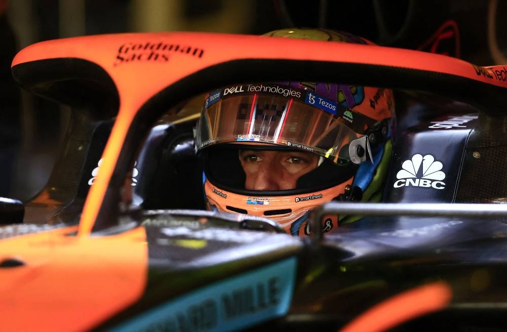 McLaren's Daniel Ricciardo during practice at Autodromo Hermanos Rodriguez, Mexico City October 28, 2022. — Reuters pic