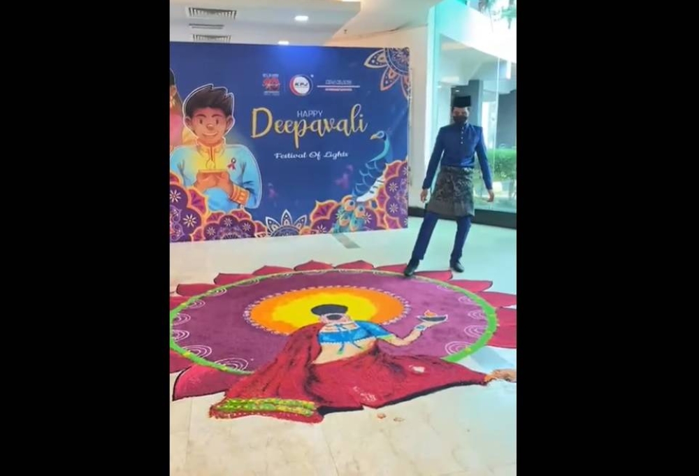 KPJ Healthcare Berhad today said it has suspended two employees over an online video showing the defacement of the kolam at its Klang Specialist Hospital. — Facebook screencap