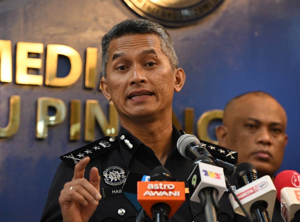 Penang police chief Datuk Mohd Shuhaily Mohd Zain at a press conference on the preparations for the GE15 at the Penang State Contingent Police Headquarters (IPK) in George Town, October 31, 2022. — Bernama pic 