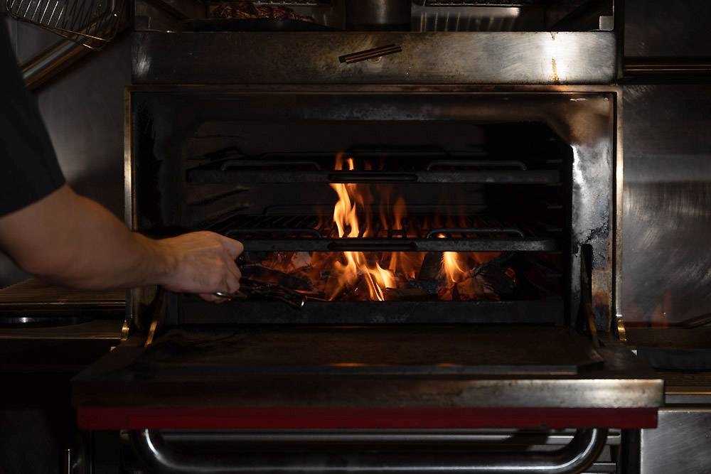 The Mibrasa Oven, specially sourced from Spain.