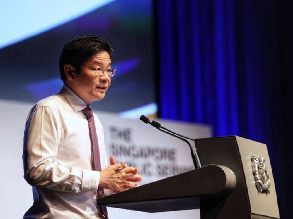 Deputy Prime Minister Lawrence Wong speaking at the Annual Public Service Leadership ceremony November 1, 2022. — Picture by Singapore Ministry of Communications and Information via TODAY