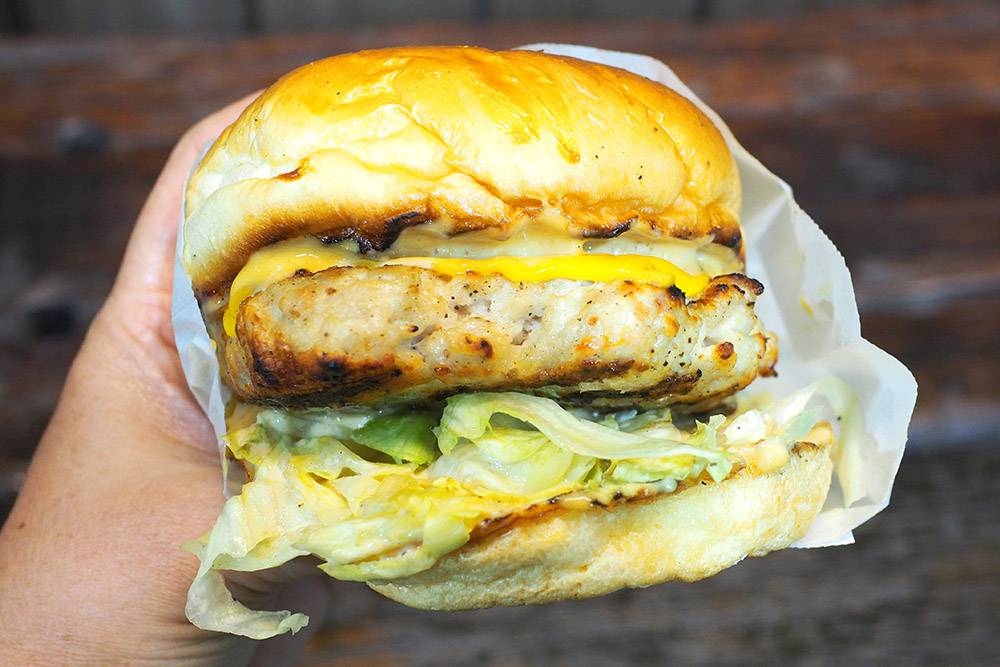 The Kahuna combines chicken with pineapple with a hit of Tabasco sauce.