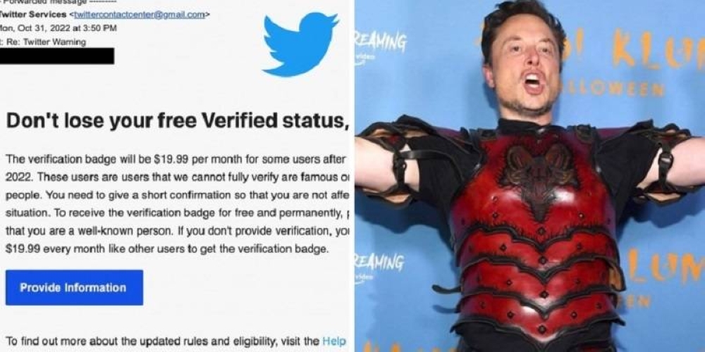 Elon Musk’s plan to charge for Twitter verification badge is already leading to phishing scams
