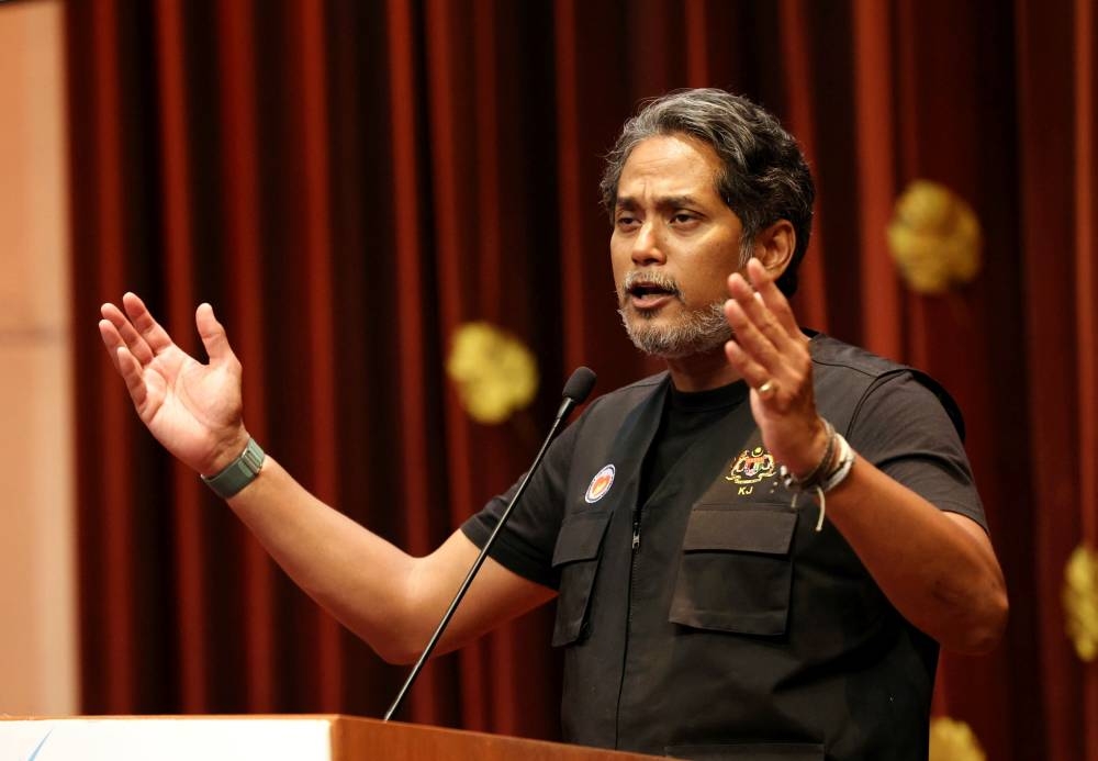 Khairy Jamaluddin speaks during the opening of the Healthcare Assistants Day celebration in Sungai Buloh November 3, 2022. ― Bernama pic