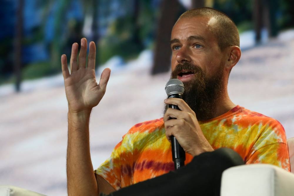 Twitter co-founder Jack Dorsey speaks during the crypto-currency conference Bitcoin 2021 Convention at the Mana Convention Centre in Miami June 4, 2021. — AFP pic