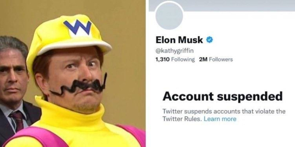 Comedian Kathy Griffin is also currently suspended for changing her name to Elon Musk. — Picture via SoyaCincau