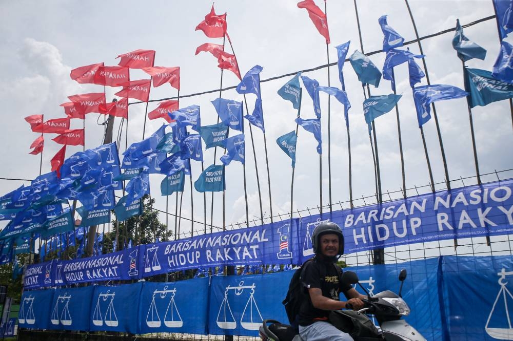 The Penang Contingent Police Headquarters GE15 media spokesman said 34 permits were approved for Perikatan Nasional (PN), Pakatan Harapan (19), Barisan Nasional (15), Pejuang (1), but there were no applications from independent candidates so far. — Picture by Farhan Najib