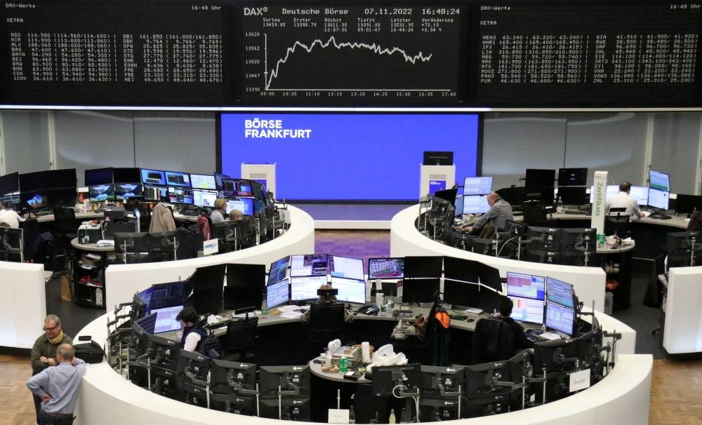 The German share price index DAX graph is pictured at the stock exchange in Frankfurt, Germany, November 7, 2022. — Reuters pic