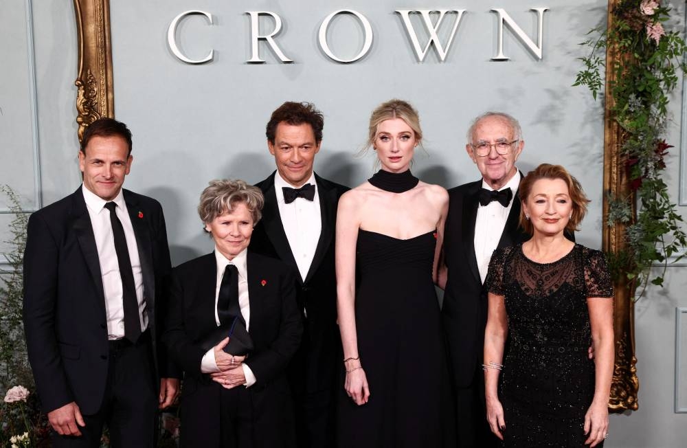Cast members Jonny Lee Miller, Dominic West, Elizabeth Debicki, Jonathan Pryce, Imelda Staunton and Lesley Manville attend the premiere for the TV series The Crown Season 5 in London November 8, 2022. — Reuters pic
