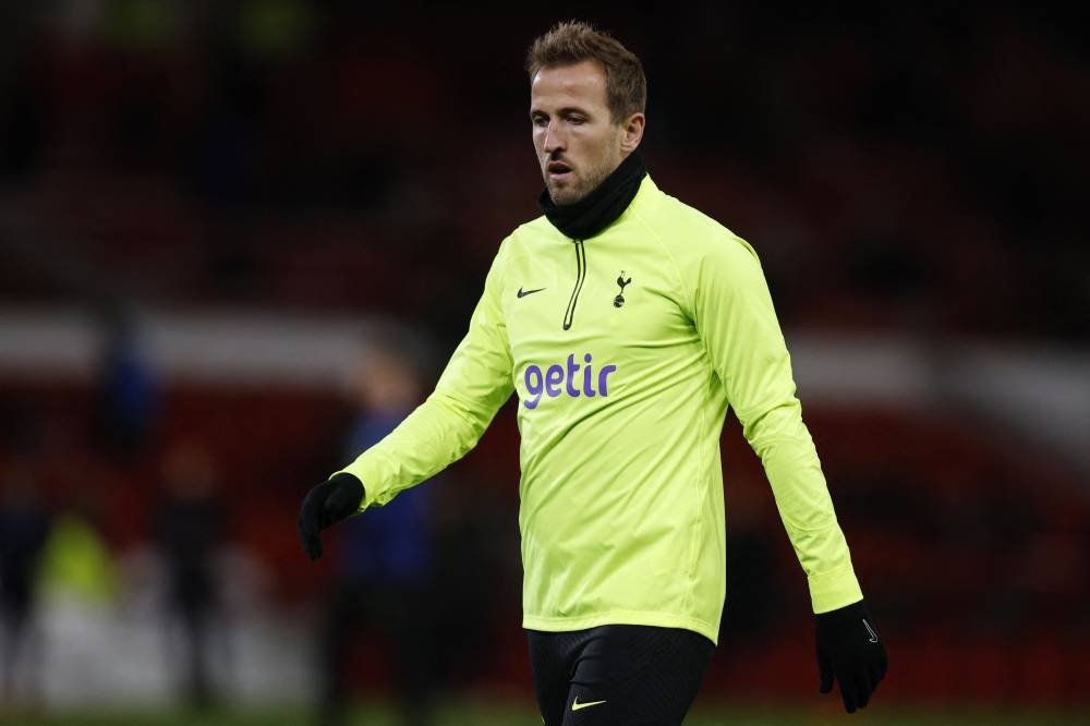 Tottenham Hotspur's Harry Kane during the warm up before League Cup match against Nottingham Forest at The City Ground, Nottingham November 9, 2022. — Reuters pic