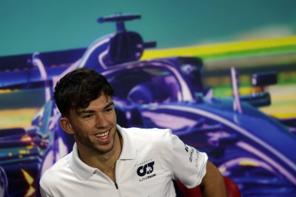 AlphaTauri's Pierre Gasly during a press conference ahead of the Brazilian Grand Prix. — Reuters pic