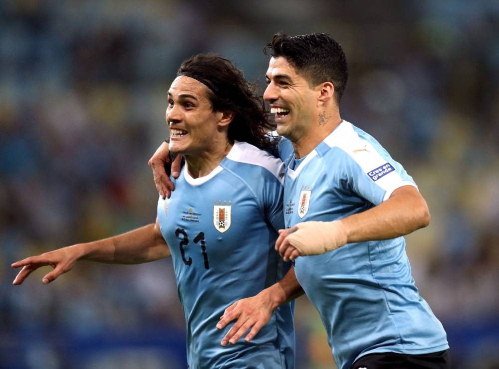 Luis Suarez and Edinson Cavani, both 35, are the top two scorers in the Celeste’s history with respectively 68 and 58 goals. — Reuters pic 