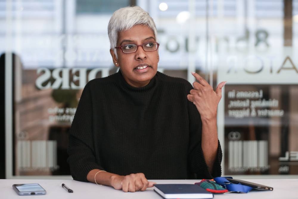 Centre for Independent Journalism executive director Wathshlah G. Naidu (pic) asked Caretaker communications and multimedia minister Tan Sri Annuar Musa to clarify the definition and scope of fake news adopted by the task force and the processes in place to identify fake news.— Picture by Ahmad Zamzahuri