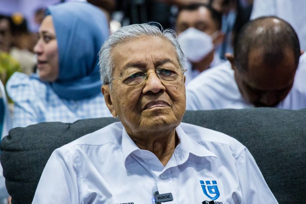 Tun Dr Mahathir Mohamad said, 'Stop blaming me' for the fall of the PH government. — File picture by Firdaus Latif