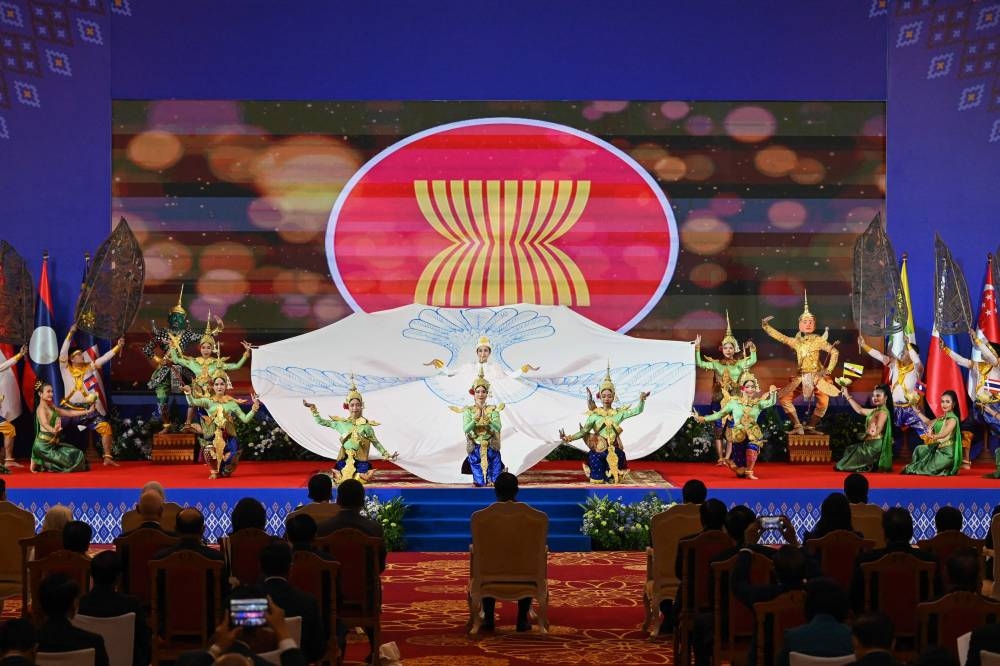 Dancers perform during the opening ceremony of the 40th and 41st Asean Summits in Phnom Penh in Phnom Penh on November 11, 2022. ― AFP pic