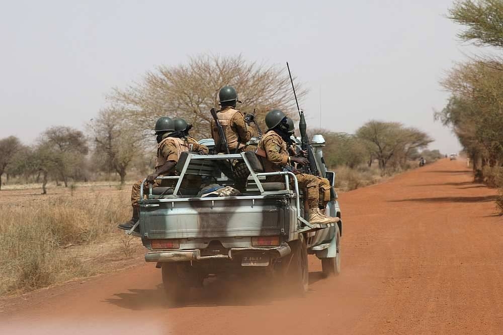 Soldiers from a Burkina Faso patrol in a trouble prone area of Burkina Faso in this file photo taken on March 3, 2019. Burkina Faso’s government yesterday announced an investigation into allegations that the army opened fire on villages in the north earlier in the week, killing several civilians. — Reuters pic