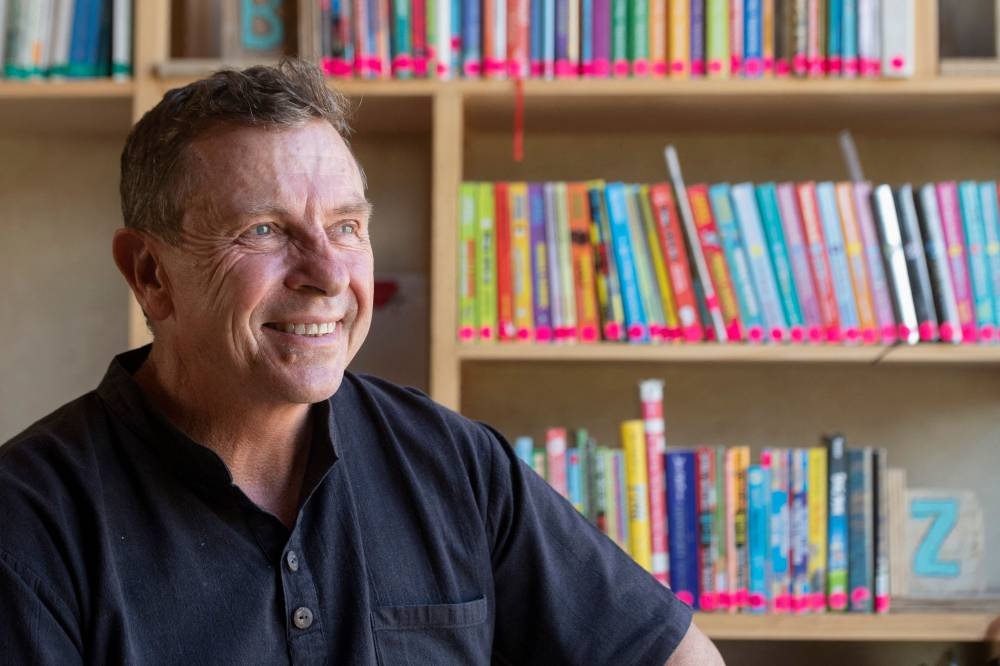 Andy Wood, Head of School at the Green School South Africa campus, poses for a photograph at the campus located close to Paarl, about 60km from Cape Town, on November 7, 2022. — AFP pic