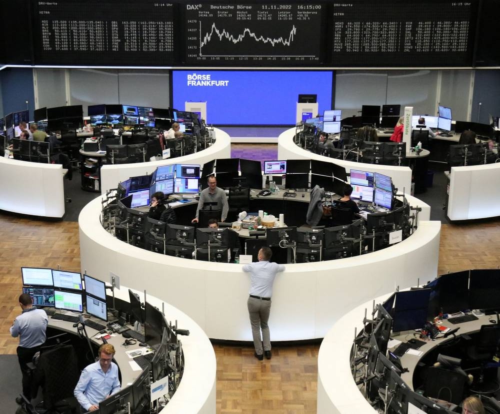 The German share price index DAX graph is pictured at the stock exchange in Frankfurt November 11, 2022. — Reuters pic