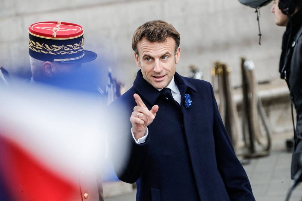 French President Emmanuel Macron (pictured) and his Italian counterpart, Sergio Mattarella, ‘stressed the need to create the conditions for full cooperation in all areas, both bilaterally and within the European Union’, their offices said. — Reuters pic