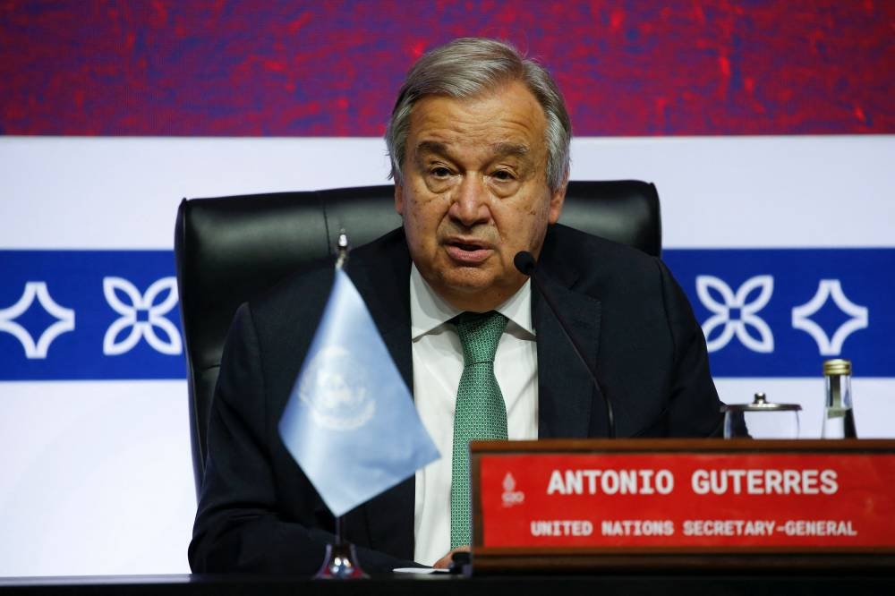 UN Secretary-General Antonio GuterresGuterres has proposed a ‘Climate Solidarity Pact’, under which developed economies make additional efforts to limit rising global temperatures to 1.5 degrees Celsius. — Reuters pic