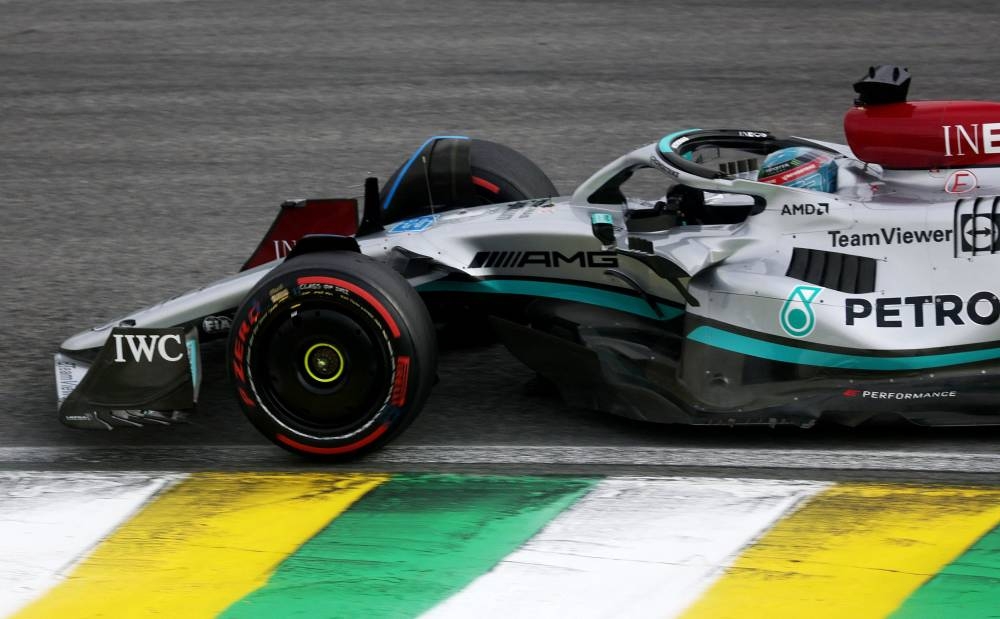 Mercedes’ George Russell in action during the Brazilian Grand Prix at Jose Carlos Pace Circuit, Sao Paulo, Brazil, November 13, 2022. — Reuters pic 