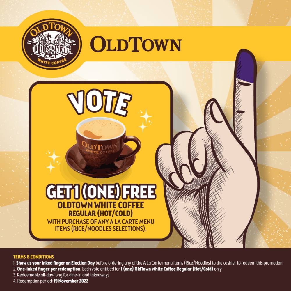 Enjoy a cup of white coffee this November 19 at Old Town White Coffee. — Picture via Facebook/ Old Town White Coffee