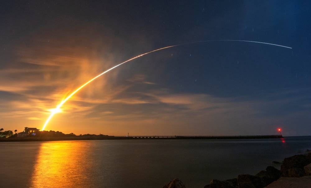 Nasa’s next-generation moon rocket, the Space Launch System (SLS) rocket with the Orion crew capsule, lifts off from launch complex 39-B on the unmanned Artemis 1 mission to the moon, seen from Sebastian, Florida November 16, 2022. — Reuters pic
