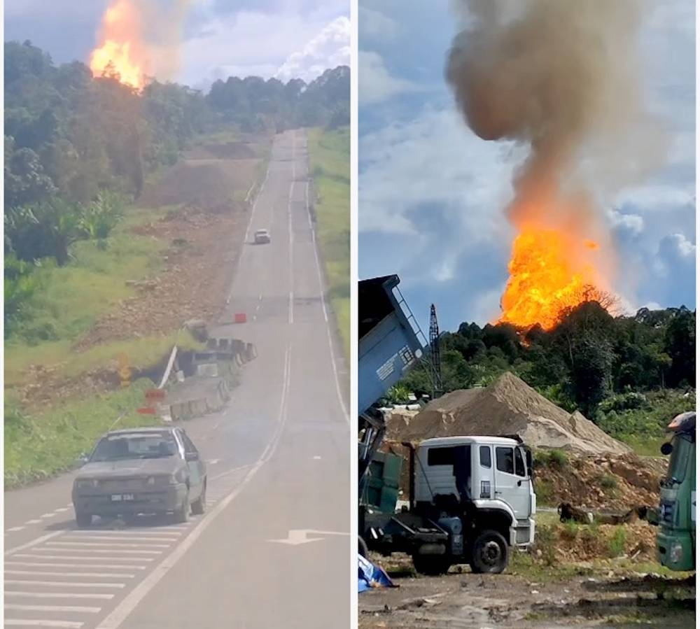 Unverified photos being shared on WhatsApp of the explosion. — Picture from social media