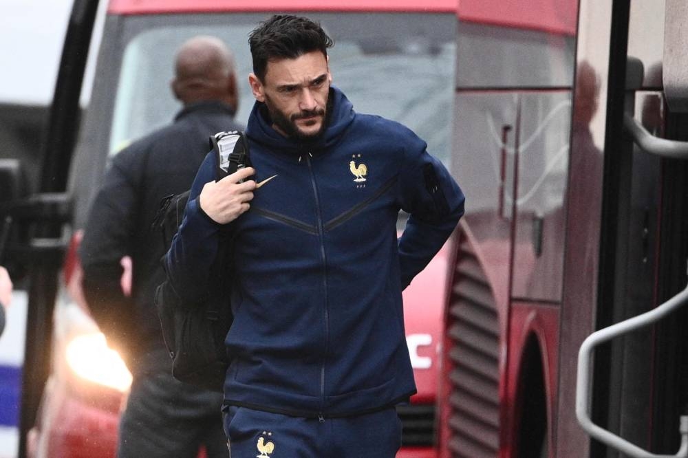 France’s national football team goalkeeper Hugo Lloris arrives at Le Bourget airport near Paris, November 16, 2022, upon the team’s departure for the 2022 Fifa World Cup in Qatar. — AFP pic 