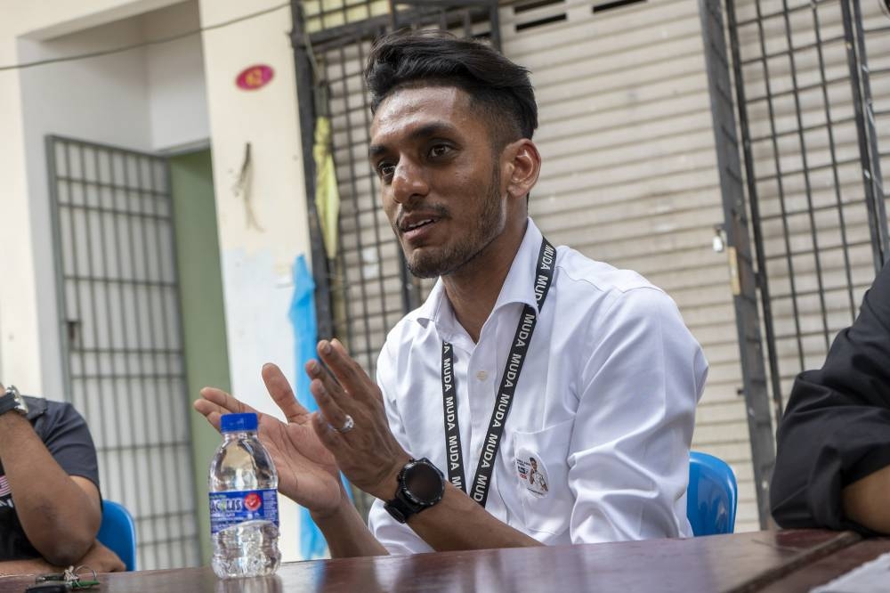 Muda's Kepala Batas candidate Danial Abdul Majeed speaks to Malay Mail during an interview November 15, 2022. — Picture by Shafwan Zaidon