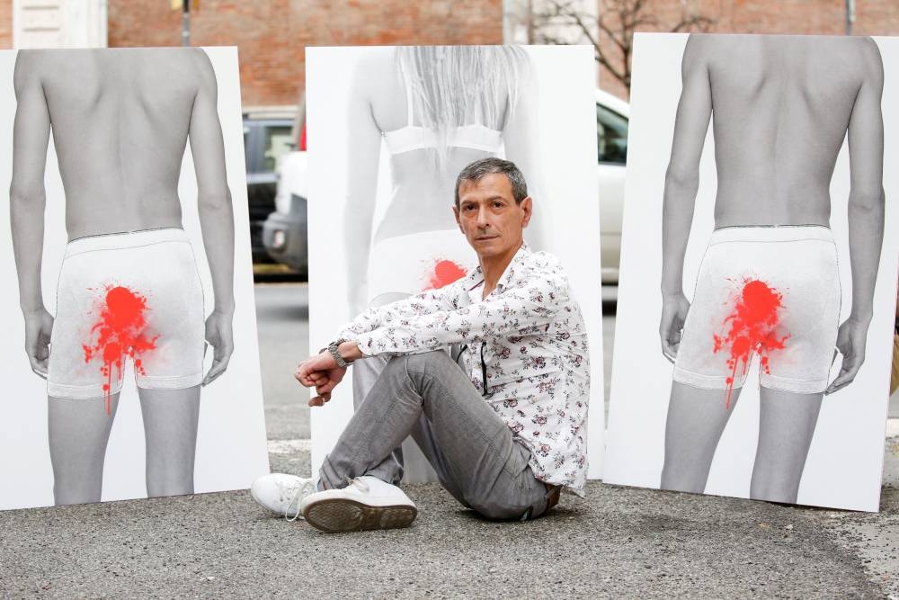 Francesco Zanardi, 51, a victim of church sexual abuse, and founder and president of Rete l'Abuso (The Abuse Network), poses for a photograph after holding a flash mob outside the Vatican embassy to Italy, calling for an investigation into sexual abuse in the Italian Catholic Church, in Rome, Italy, May 27, 2022. — Reuters pic