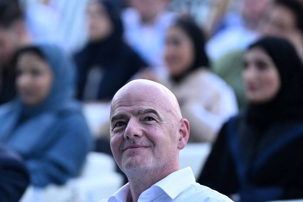 Fifa president Gianni Infantino attends a Youth festival opening ceremony in Doha November 17, 2022, ahead of the Qatar 2022 World Cup football tournament. — AFP pic