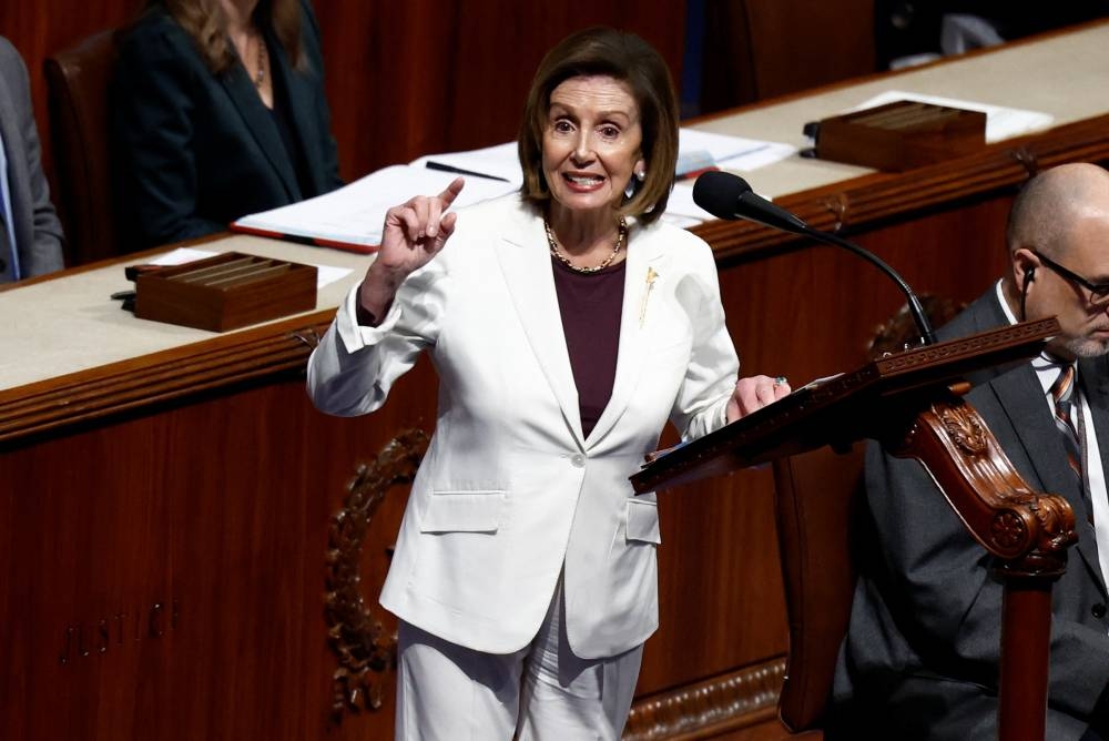 US House Speaker Nancy Pelosi announces that she will remain in Congress but will not run for re-election as Speaker in Washington, US November 17, 2022. ― Reuters pic