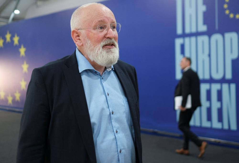 European Commission executive Vice-President Frans Timmermans speaks during an interview with Reuters at the COP27 climate summit in Red Sea resort at Sharm el-Sheikh, Egypt, November 17, 2022. — Reuters pic
