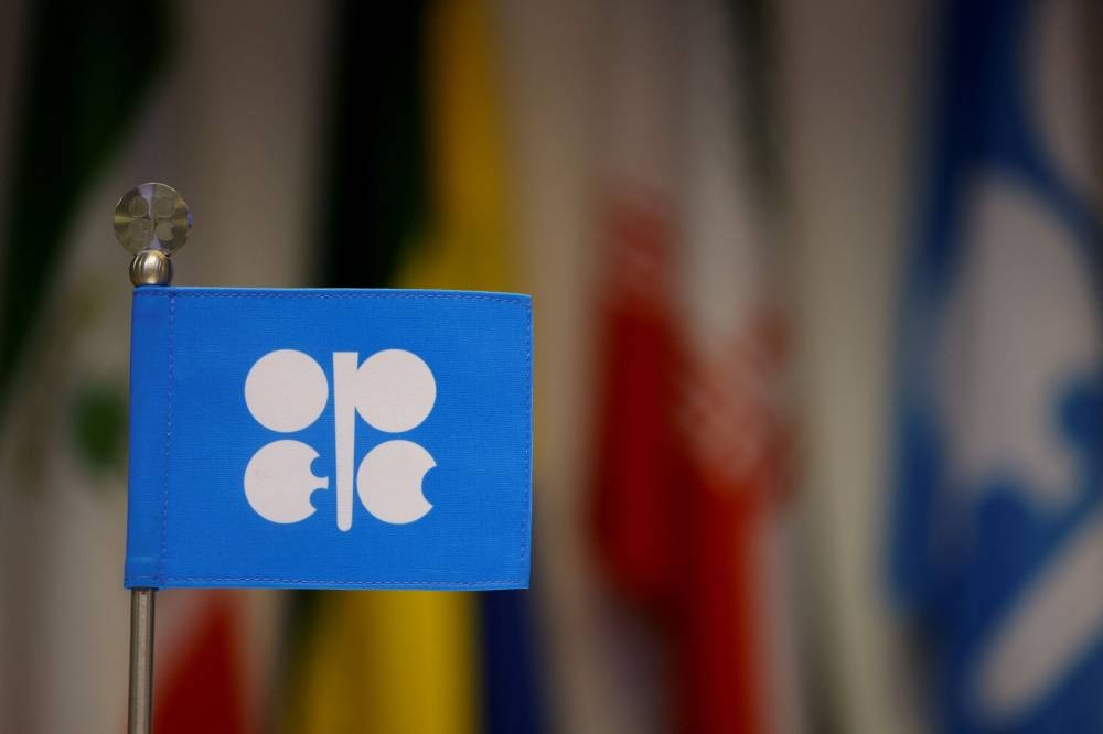 An Opec flag is seen on the day of Opec+ meeting in Vienna  in Vienna, Austria October 5, 2022. — Reuters pic