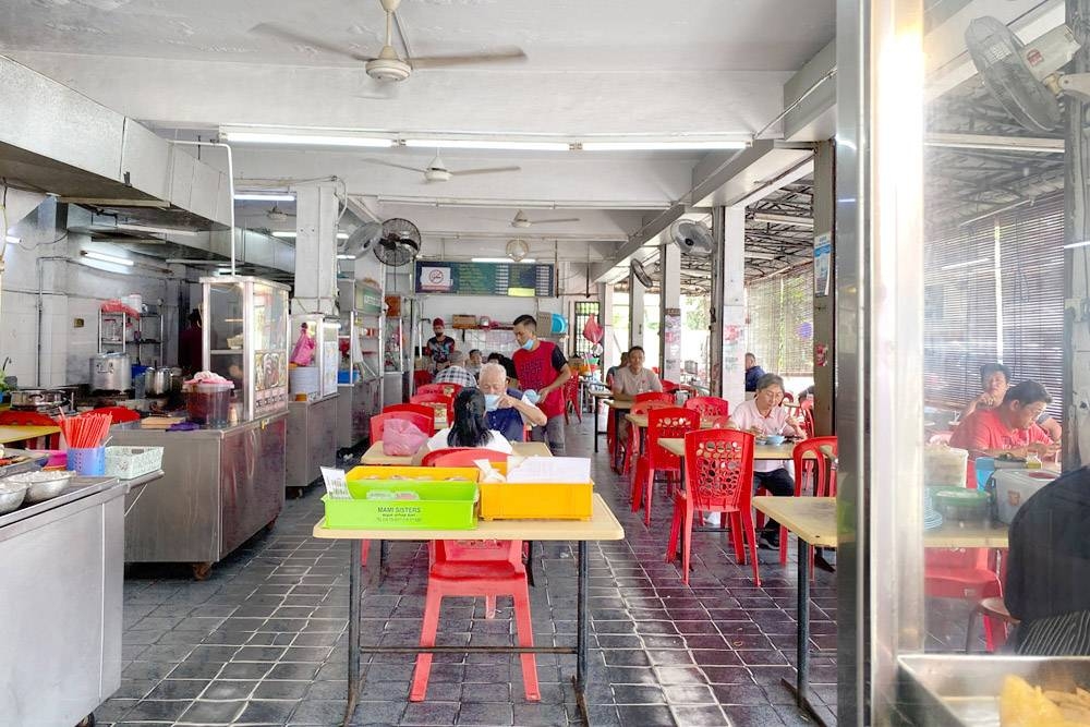 The chicken rice stall is located in Agape Food Court along Jalan Jingga.