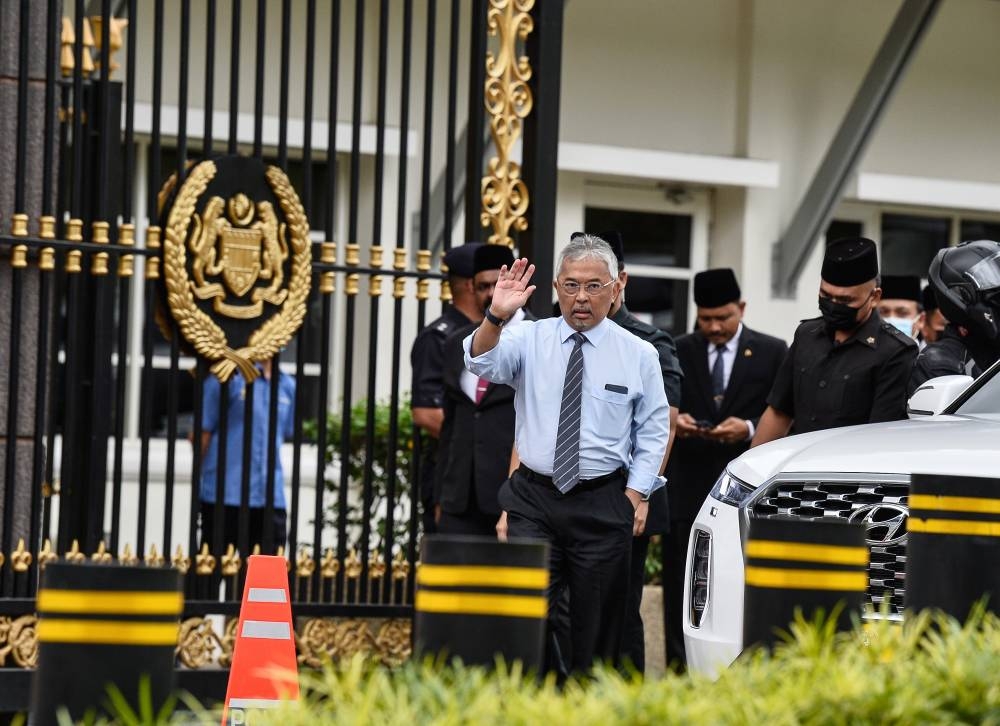 Yang di-Pertuan Agong Al-Sultan Abdullah Ri'ayatuddin Al-Mustafa Billah Shah is pictured at Istana Negara, Kuala Lumpur November 21, 2022. — Bernama pic