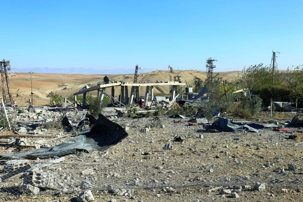 A view shows the aftermath of airstrikes, which Turkey's defence ministry says it carried out, in Derik, Syria November 20, 2022. ― North Press Agency/Handout via Reuters