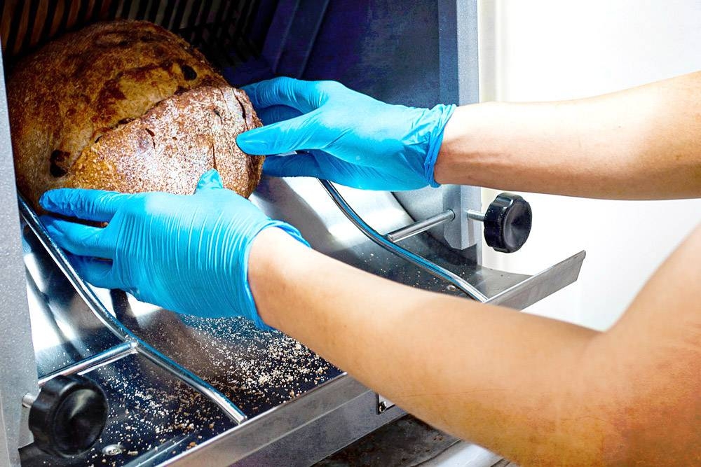 Slicing loaves is a breeze now after purchasing their new bread slicer.