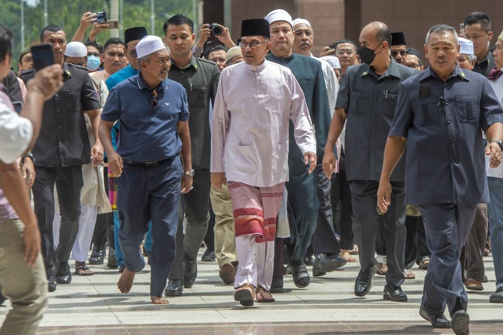 In his tweet, Prime Minister Datuk Seri Anwar Ibrahim said Malaysia and the Philippines have always enjoyed strong cooperation in bilateral, regional and multilateral forums. — Picture by Shafwan Zaidon