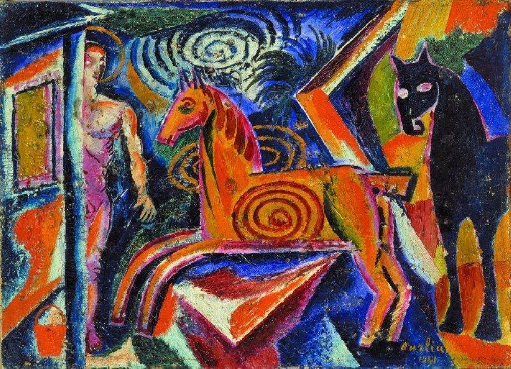 ‘Carousel’ (1921) by David Bourliouk is one of the artworks exhibited in ‘In the Eye of the Storm: Modernism in Ukraine, 1900-1930s.’ — Picture Courtesy of National Art Museum of Ukraine