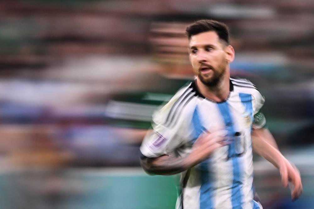 Argentina's forward #10 Lionel Messi is seen during the Qatar 2022 World Cup Group C football match between Argentina and Mexico at the Lusail Stadium in Lusail, north of Doha on November 26, 2022. — AFP pic
