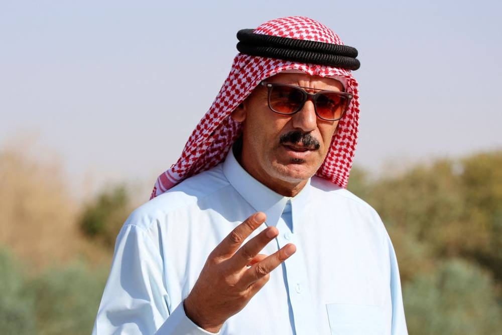 Jamil al-Juburi, 53, speaks to AFP in the village of Messahag in northern Iraq's Salaheddine province, one of the villages that will be submerged in water if the Iraqi government completes the project of building the Makhoul dam, on November 1, 2022. — AFP pic