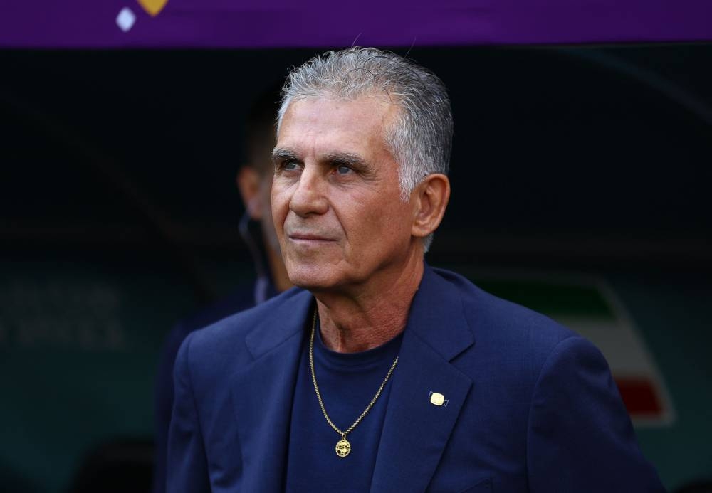 ran coach Carlos Queiroz before the match against Wales, November 25, 2022. — Reuters pic