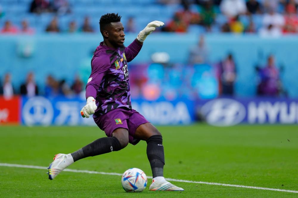 Andre Onana was marked as ‘absent’ on the team sheet, with head coach Rigobert Song saying he had to ‘put the team first ahead of an individual’ amid reports of a falling-out over tactics. — AFP pic  