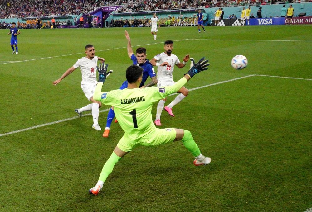 Christian Pulisic of the U.S. scores their first goal against Iran at the Al Thumama Stadium, Doha November 29, 2022. — Reuters pic
