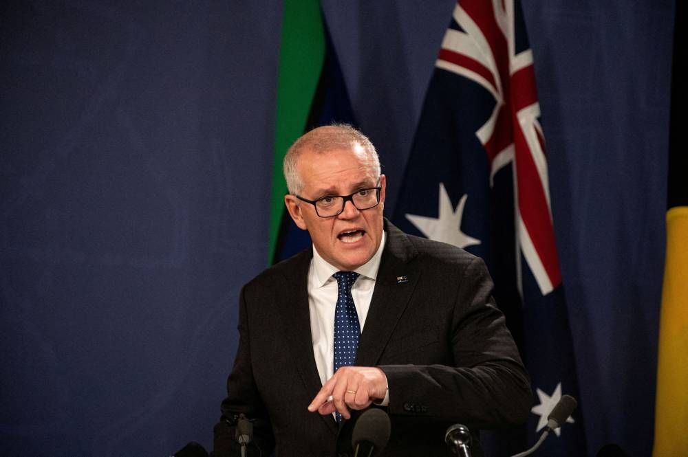 Morrison secretly accumulated five ministerial roles during the pandemic: health, finance, treasury, resources and home affairs. ― Reuters file pic