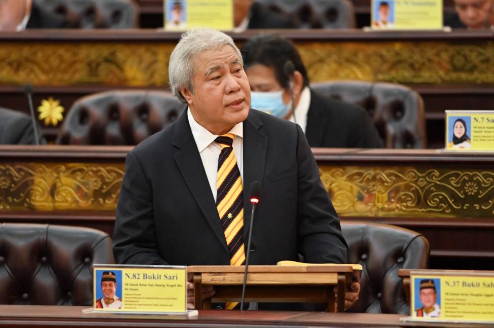 Awang Tengah stressed that there should not be any more dilapidated schools, insufficient supply of water and electricity, unpleasant conditions in clinics and hospitals and poorly maintained roads in Sarawak. — Picture by Sulok Tawie